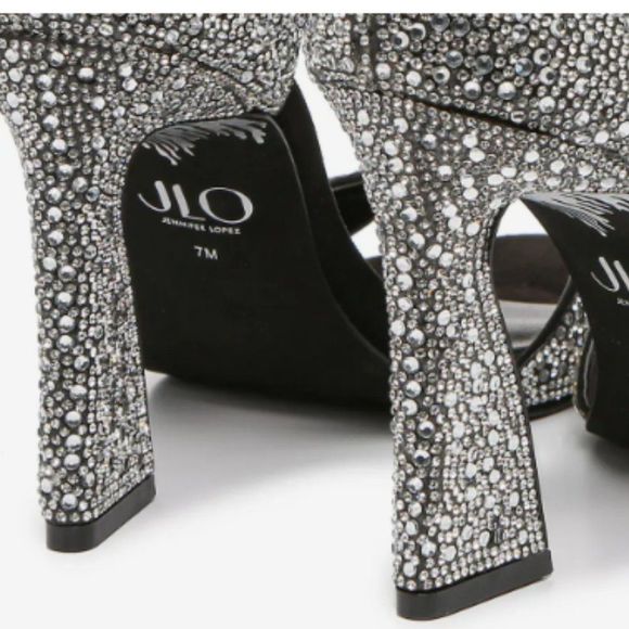 JLO JENNIFER LOPEZ | Irma Sandal | Rhinestone Heels - Picture 3 of 13